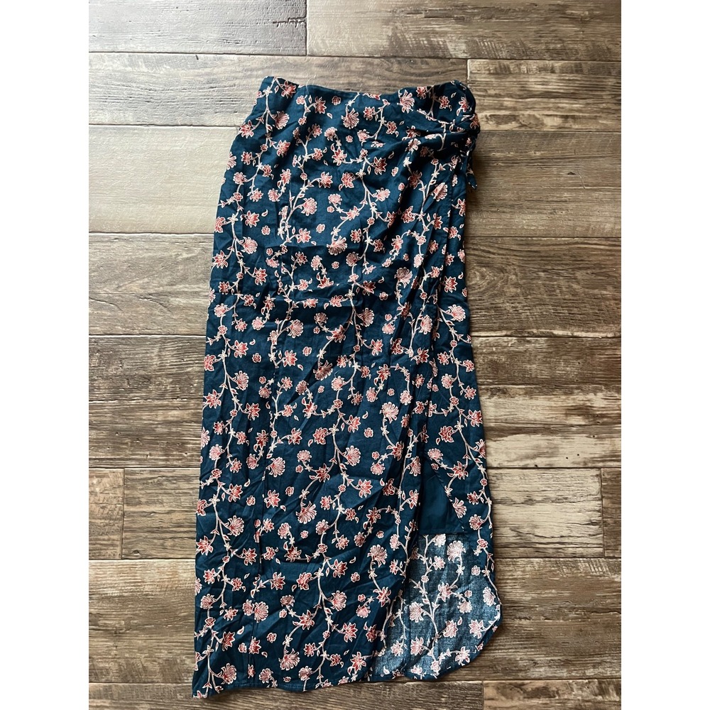 House of Harlow 1960 Maxi Skirt Size 4 Floral BOHO Cottagecore Teal Brown